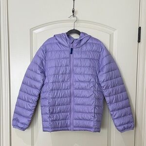 YOUTH Primary Lavender Puffer Jacket for Kids